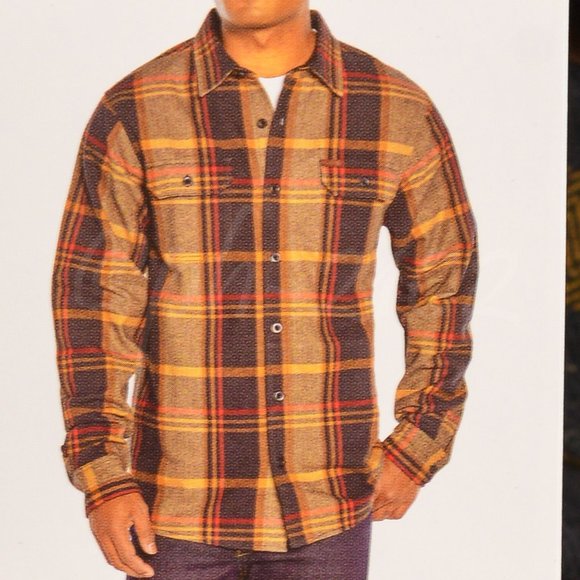 Orvis men Flannel Brown - Picture 1 of 9